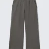 Pantalones de chándal holgados, largos y de tejido grueso – Gris oscuro lavado Pantalones de chándal holgados, largos y de tejido grueso – Gris oscuro lavado