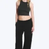 Pantalones de chándal holgados, largos y de tejido grueso – Negro Pantalones de chándal holgados, largos y de tejido grueso – Negro