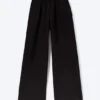 Pantalones de chándal holgados, largos y de tejido grueso – Negro Pantalones de chándal holgados, largos y de tejido grueso – Negro
