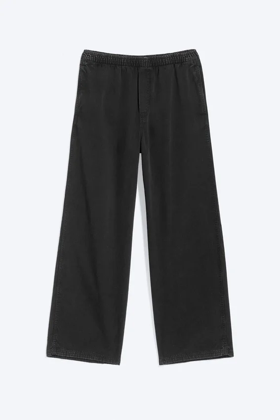 Pantalones de chándal rectos y holgados – Negro Pantalones de chándal rectos y holgados – Negro