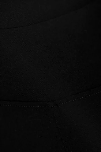 Pantalones de jersey acampanados de talle bajo – Negro