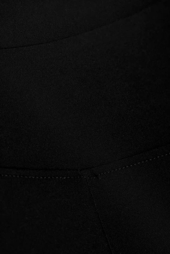 Pantalones de jersey acampanados de talle bajo – Negro Pantalones de jersey acampanados de talle bajo – Negro
