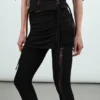 Pantalones de jersey con nudos – Negro Pantalones de jersey con nudos – Negro