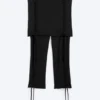 Pantalones de jersey con nudos – Negro Pantalones de jersey con nudos – Negro