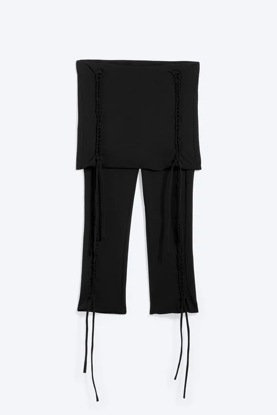 Pantalones de jersey con nudos – Negro Pantalones de jersey con nudos – Negro