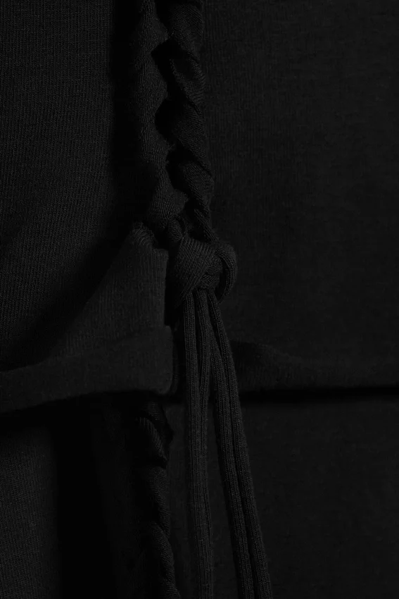 Pantalones de jersey con nudos – Negro Pantalones de jersey con nudos – Negro