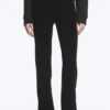 Pantalones de jersey de talle bajo y corte acampanado – Negro Pantalones de jersey de talle bajo y corte acampanado – Negro