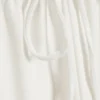 Pantalones de lyocell de talle medio, corte holgado y pierna ancha – Blanco Pantalones de lyocell de talle medio, corte holgado y pierna ancha – Blanco