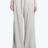 Pantalones de mezcla de lino de talle bajo – Gris claro Pantalones de mezcla de lino de talle bajo – Gris claro