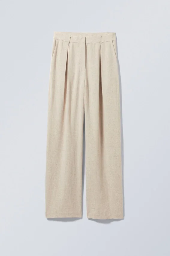 Pantalones de mezcla de lino Lilah – Beige claro Pantalones de mezcla de lino Lilah – Beige claro