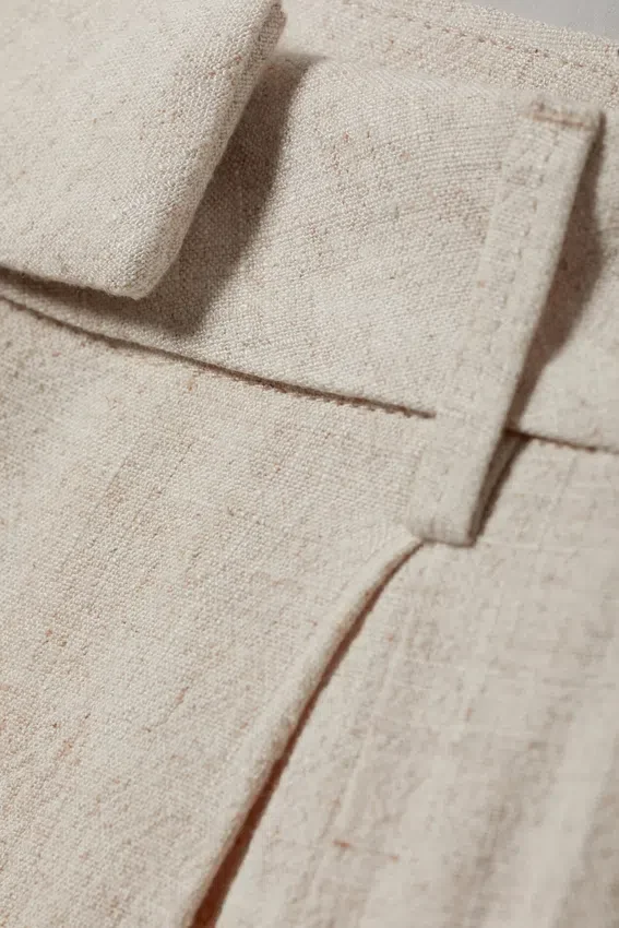 Pantalones de mezcla de lino Lilah – Beige claro Pantalones de mezcla de lino Lilah – Beige claro