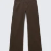 Pantalones de pana de corte holgado y talle bajo – Marrón Pantalones de pana de corte holgado y talle bajo – Marrón