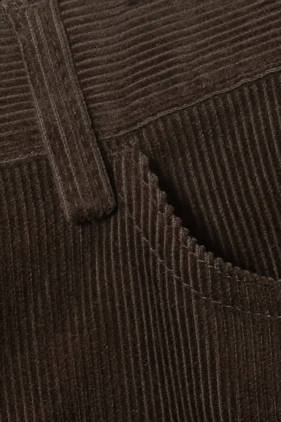 Pantalones de pana de corte holgado y talle bajo – Marrón Pantalones de pana de corte holgado y talle bajo – Marrón