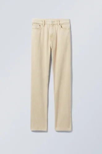 Pantalones de pana lavado «Space» – Blanco roto