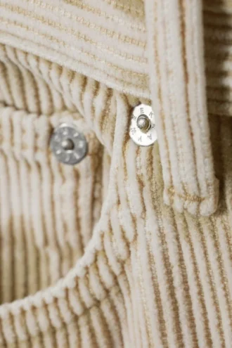 Pantalones de pana lavado «Space» – Blanco roto