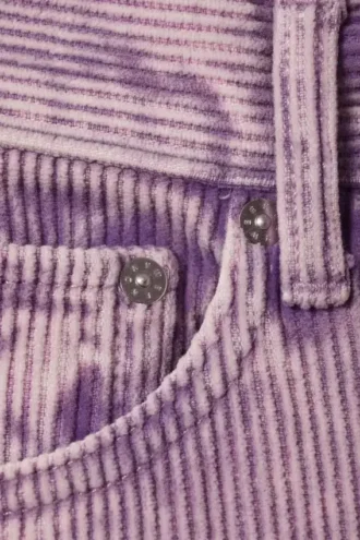 Pantalones de pana lavado «Space» – Lila