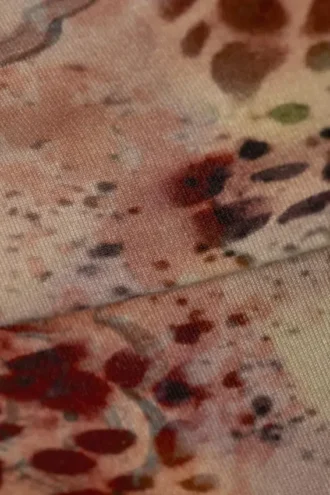 Pantalones de pijama acampanados de cintura baja con estampado – Rosa – Estampado de leopardo y cachemira