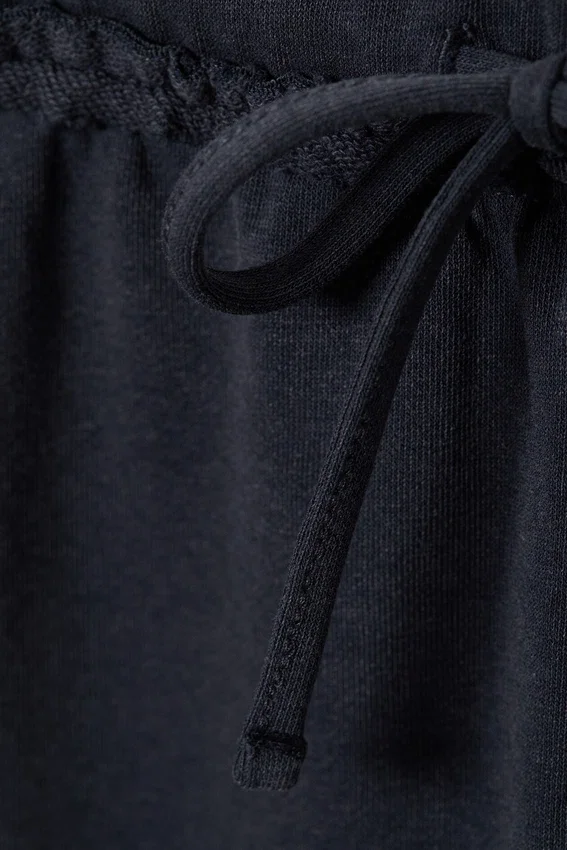 Pantalones de pijama de felpa de talle medio y pierna ancha – Azul oscuro Pantalones de pijama de felpa de talle medio y pierna ancha – Azul oscuro