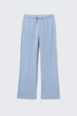 Pantalones de pijama de felpa suave – Azul empolvado