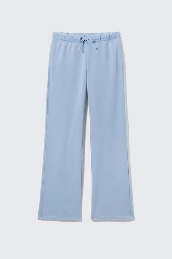 Pantalones de pijama de felpa suave – Azul empolvado Pantalones de pijama de felpa suave – Azul empolvado