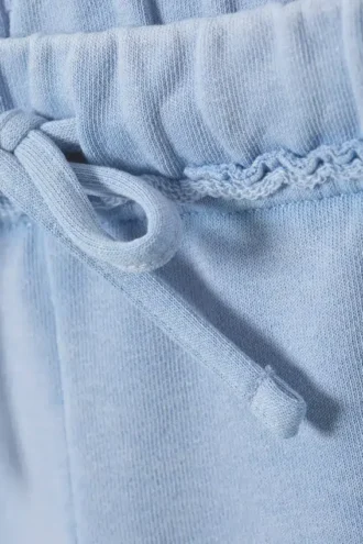 Pantalones de pijama de felpa suave – Azul empolvado