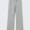 Pantalones de pijama de felpa suave – Gris jaspeado Pantalones de pijama de felpa suave – Gris jaspeado