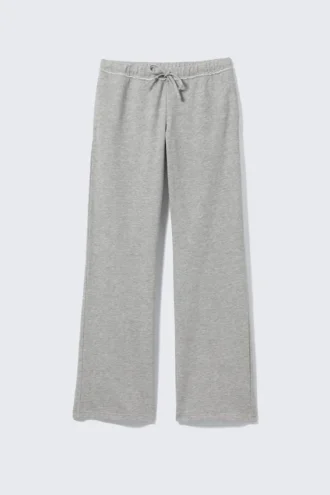 Pantalones de pijama de felpa suave – Gris jaspeado