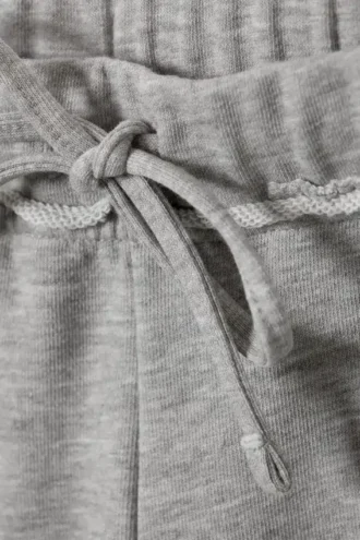 Pantalones de pijama de felpa suave – Gris jaspeado