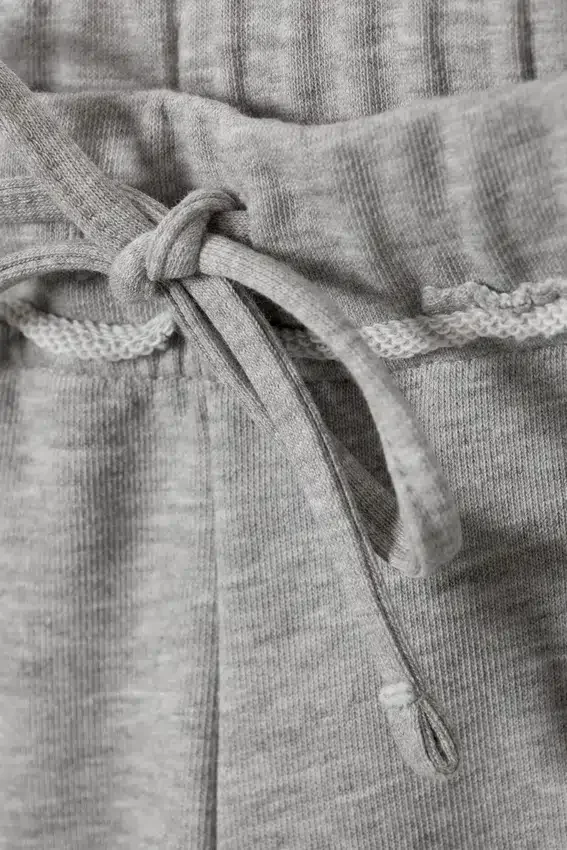 Pantalones de pijama de felpa suave – Gris jaspeado Pantalones de pijama de felpa suave – Gris jaspeado
