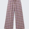 Pantalones de pijama de franela – Cuadros morados Pantalones de pijama de franela – Cuadros morados