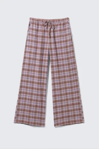 Pantalones de pijama de franela – Cuadros morados Pantalones de pijama de franela – Cuadros morados