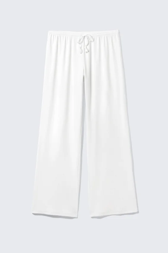 Pantalones de pijama holgados – Blanco Pantalones de pijama holgados – Blanco
