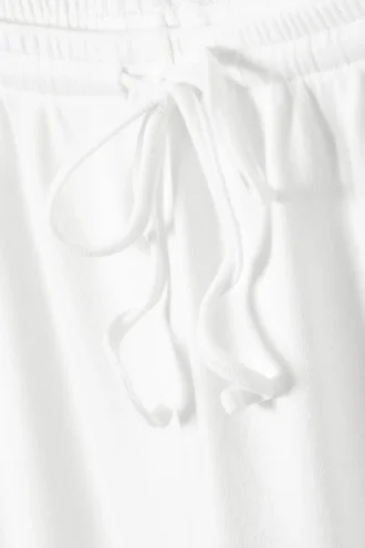 Pantalones de pijama holgados – Blanco