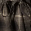 Pantalones de pijama holgados de franela – Marrón oscuro a cuadros