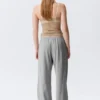 Pantalones de pijama holgados de talle medio – Gris jaspeado Pantalones de pijama holgados de talle medio – Gris jaspeado