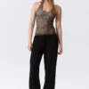 Pantalones de pijama holgados de talle medio – Negro Pantalones de pijama holgados de talle medio – Negro