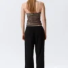 Pantalones de pijama holgados de talle medio – Negro Pantalones de pijama holgados de talle medio – Negro