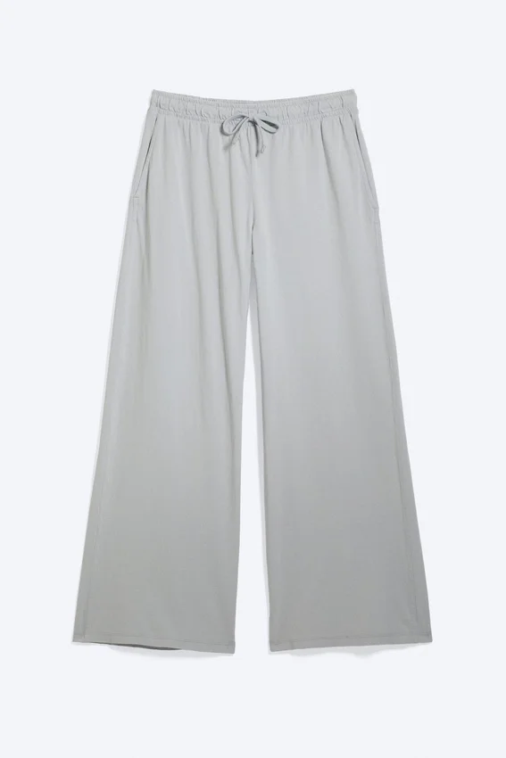Pantalones de pijama holgados – Gris claro empolvado Pantalones de pijama holgados – Gris claro empolvado