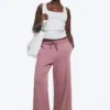 Pantalones de pijama holgados – Lila empolvado Pantalones de pijama holgados – Lila empolvado