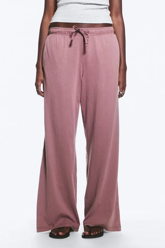 Pantalones de pijama holgados – Lila empolvado Pantalones de pijama holgados – Lila empolvado