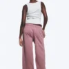Pantalones de pijama holgados – Lila empolvado Pantalones de pijama holgados – Lila empolvado