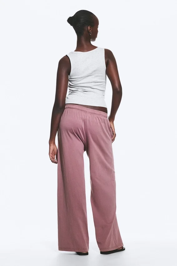 Pantalones de pijama holgados – Lila empolvado Pantalones de pijama holgados – Lila empolvado