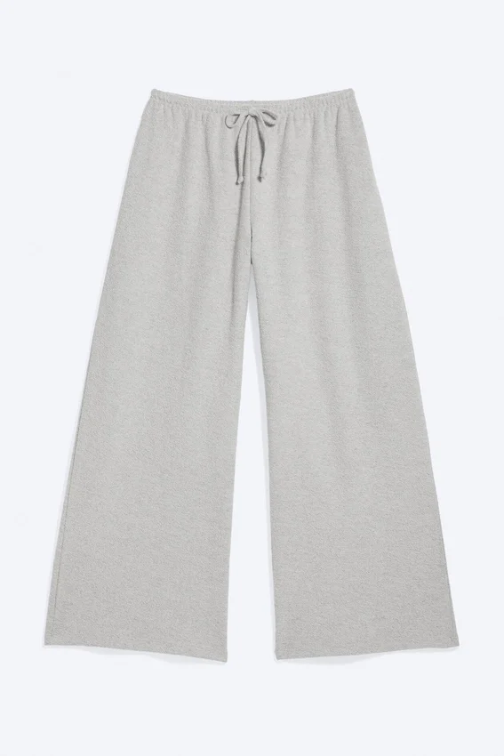 Pantalones de rizo volteado – Mezcla de gris claro empolvado Pantalones de rizo volteado – Mezcla de gris claro empolvado