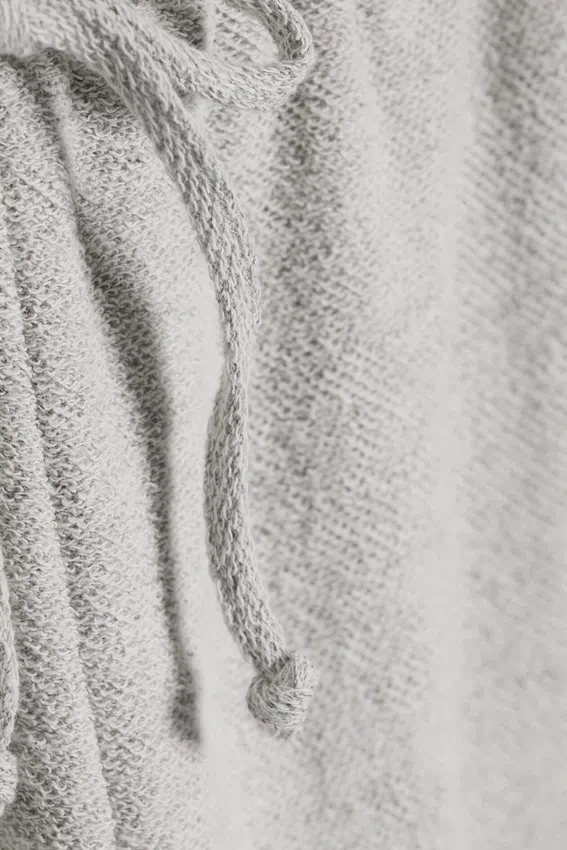 Pantalones de rizo volteado – Mezcla de gris claro empolvado Pantalones de rizo volteado – Mezcla de gris claro empolvado