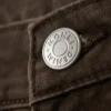 Pantalones de sarga con vuelta y talle bajo Spice – Marrón oscuro Pantalones de sarga con vuelta y talle bajo Spice – Marrón oscuro