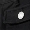Pantalones de sarga de corte acampanado y cintura baja – Negro Pantalones de sarga de corte acampanado y cintura baja – Negro