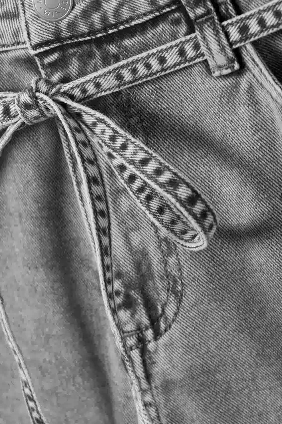 Pantalones de sarga holgados de cintura baja – Gris polvoriento sobreteñido Pantalones de sarga holgados de cintura baja – Gris polvoriento sobreteñido