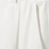 Pantalones de satén de cintura alta y pierna ancha – Blanco Pantalones de satén de cintura alta y pierna ancha – Blanco