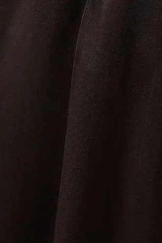 Pantalones de satén de cintura alta y pierna ancha – Marrón oscuro