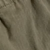 Pantalones de talle bajo con elástico en la cintura, confeccionados en tejido ripstop – Verde caqui apagado Pantalones de talle bajo con elástico en la cintura, confeccionados en tejido ripstop – Verde caqui apagado